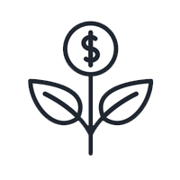 icon flower dollar sign