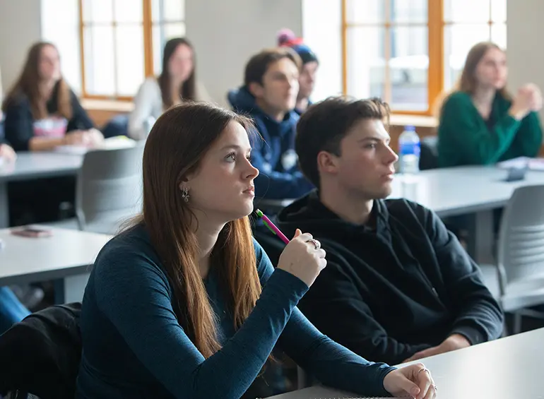 undergrad business class students